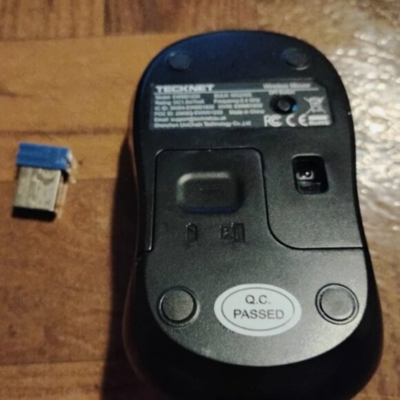 Tecknet Wireless Optical Mouse EWM01233 BLACK Tested Working - Picture 2 of 3